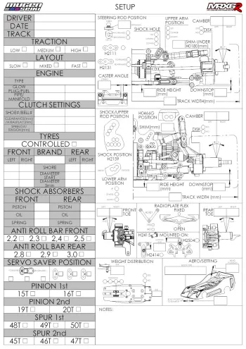 Mugen MRX6R Blank Setup Sheet
