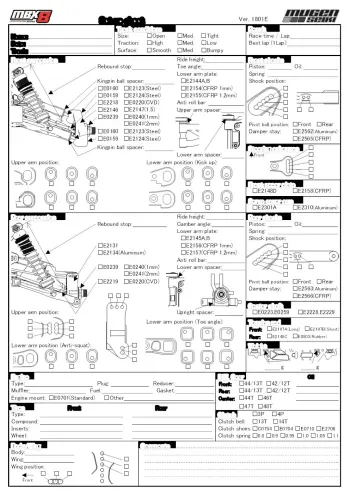 Mugen MBX8 Blank Setup Sheet