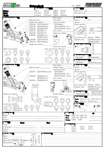 Mugen MBX8 ECO Team Edition Blank Setup Sheet