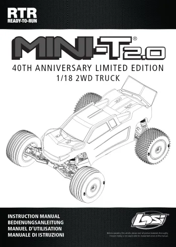 TLR Mini-T 2.0 Brushed Manual