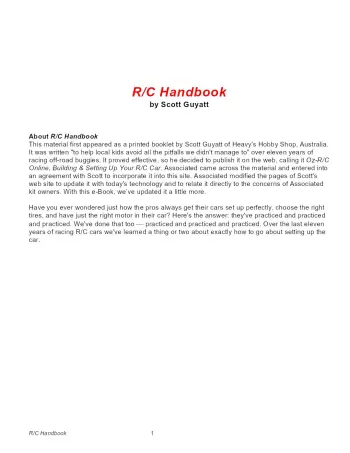 Team Associated RC Handbook