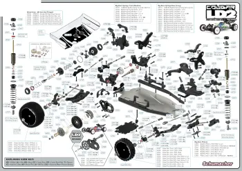 Schumacher Cougar LD2 & LD2 SS Parts Explosion