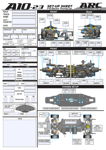 ARC A10-23 Setup Sheet - Editable
