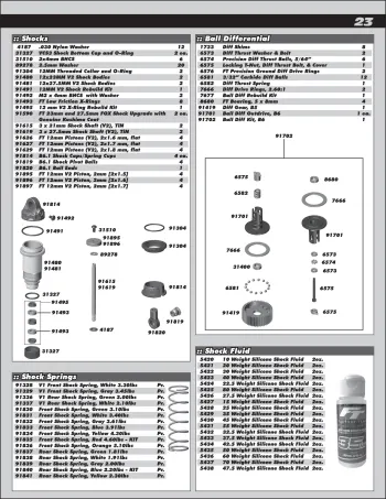 Team Associated RC10 B6.3 Parts List