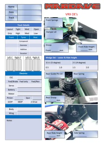Mardave VRX OE V3 Setup Sheet Blank
