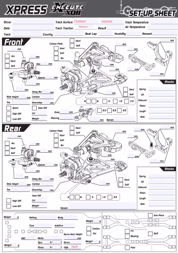 XPress Execute XQ11 Setup Sheet Editable