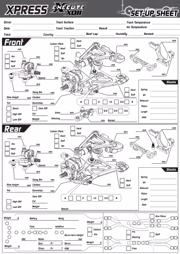XPress Execute XQ11 Setup Sheet Blank