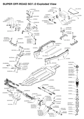 Yokomo SO1.0 Exploded View