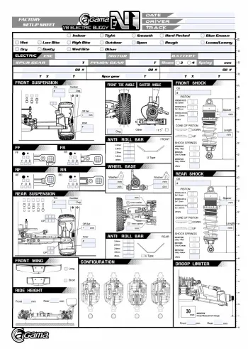 Agama N1E Setup Sheet Editable