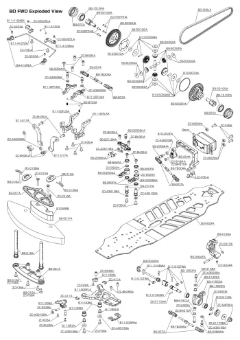 Yokomo BD FWD Exploded View