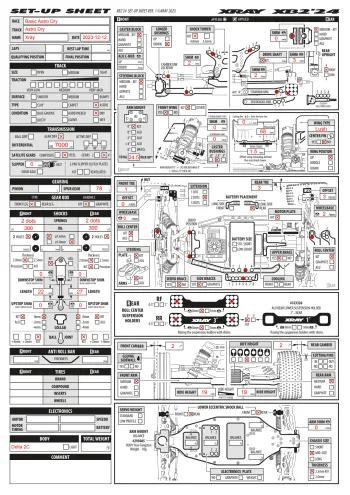 XRAY XB2 '24 Setup Sheet Astro-Dry