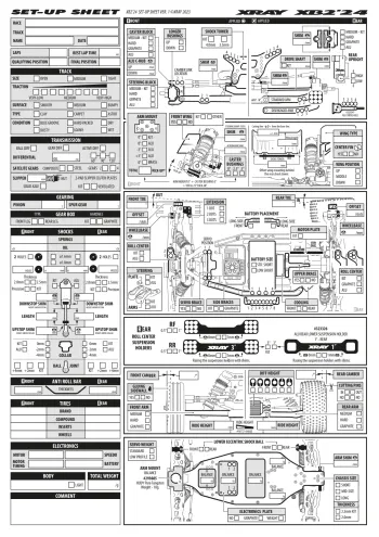 XRAY XB2 '24 Setup Sheet Blank