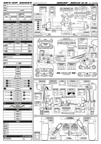 XRAY XB8 '24 C-Hub Setup Sheet Blank