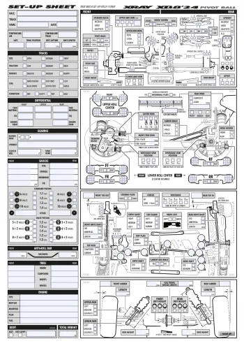 XRAY XB8 '24 Pivot Ball Setup Sheet Editable