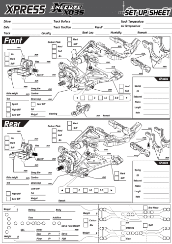 Xpress Execute XQ3S Setup Sheet Blank