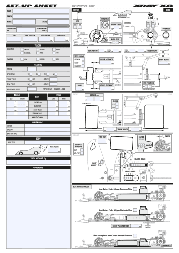 XRAY X8 24 Setup Sheet Editable