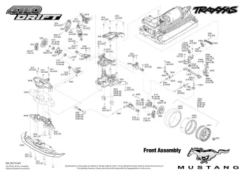 Traxxas 4-Tec Drift Exploded View - Front