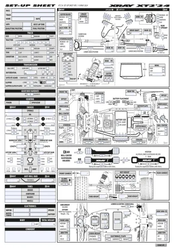 XRAY XT2 '24 Setup Sheet Editable