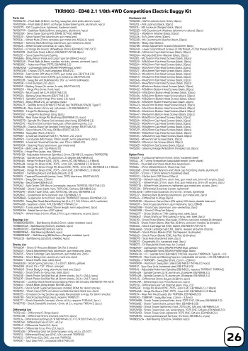Tekno EB48 2.2 Parts List