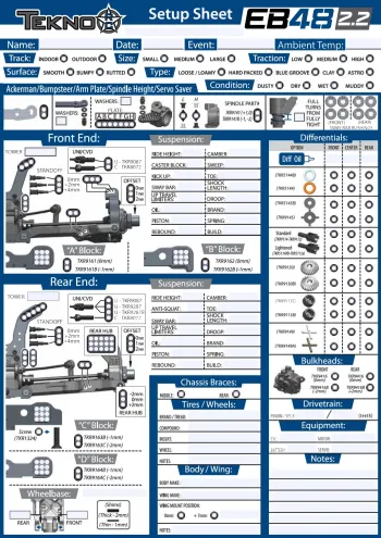 Tekno EB48 2.2 Setup Sheet Editable