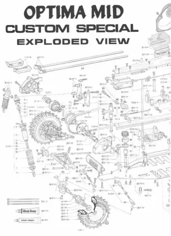 Kyosho Optima Mid Custom Special Exploded View