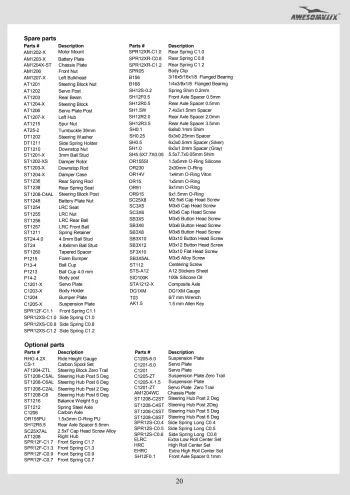 Awesomatix A12X Parts list