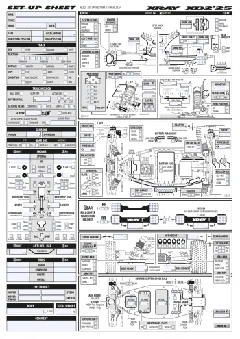 XRAY XB2 '25 Setup Sheet Editable