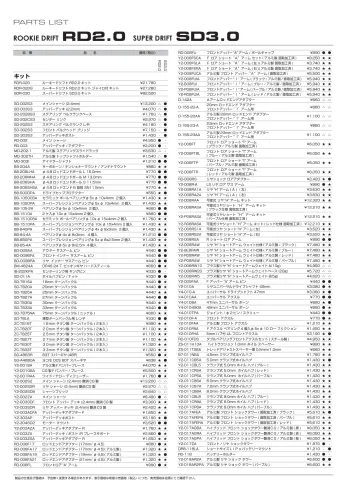 Yokomo SD3.0 Parts List