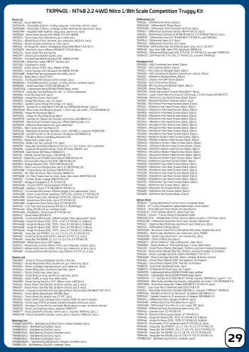 Tekno NT48 2.2 Parts List