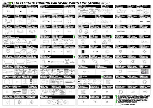Mugen MTC3 Parts List