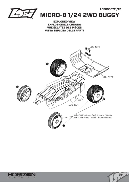 Team Losi Micro-B Exploded View