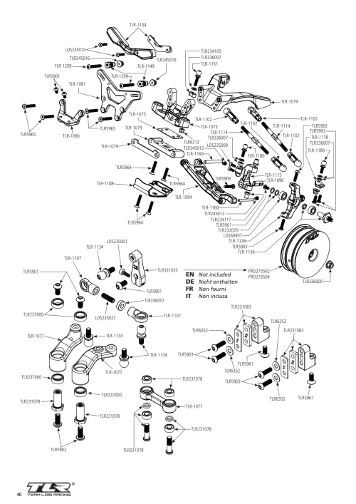 TLR 22X DC Exploded View