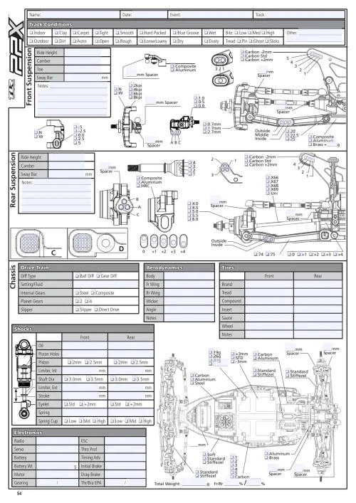 TLR 22X ACDC Setup Sheet Editable