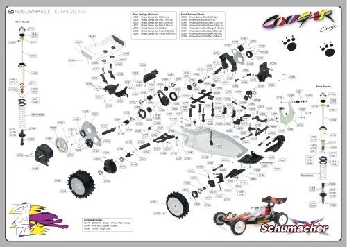 Schumacher Cougar Classic Exploded View