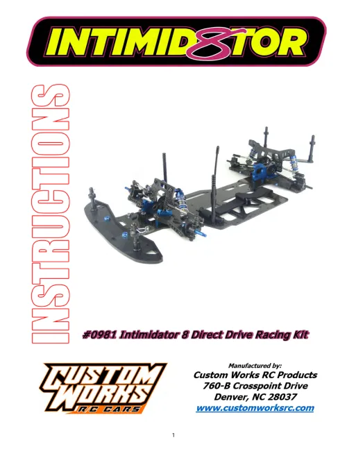 Custom Works Intimidator 8 Direct Drive Manual