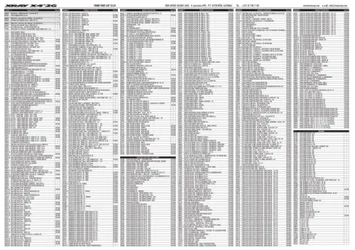 XRAY X4 26 Parts List