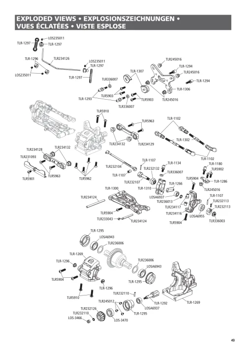 TLR 22X-4 2-0 AC Exploded View