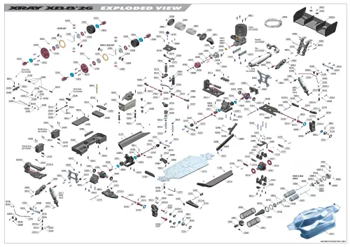 XRAY XB8 26 Exploded View