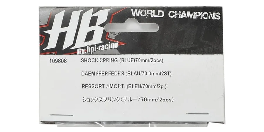 HB Racing 1/8 Off-Road Shock Spring Chart (D8 WS, D819 & E819)