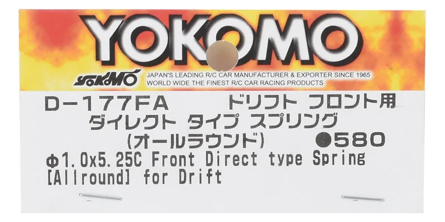 Yokomo YD-2 Drift Spring Chart (+ Aftermarket Springs)